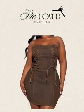 Brand New Lace-Up Corset Bodycon Mini Dress